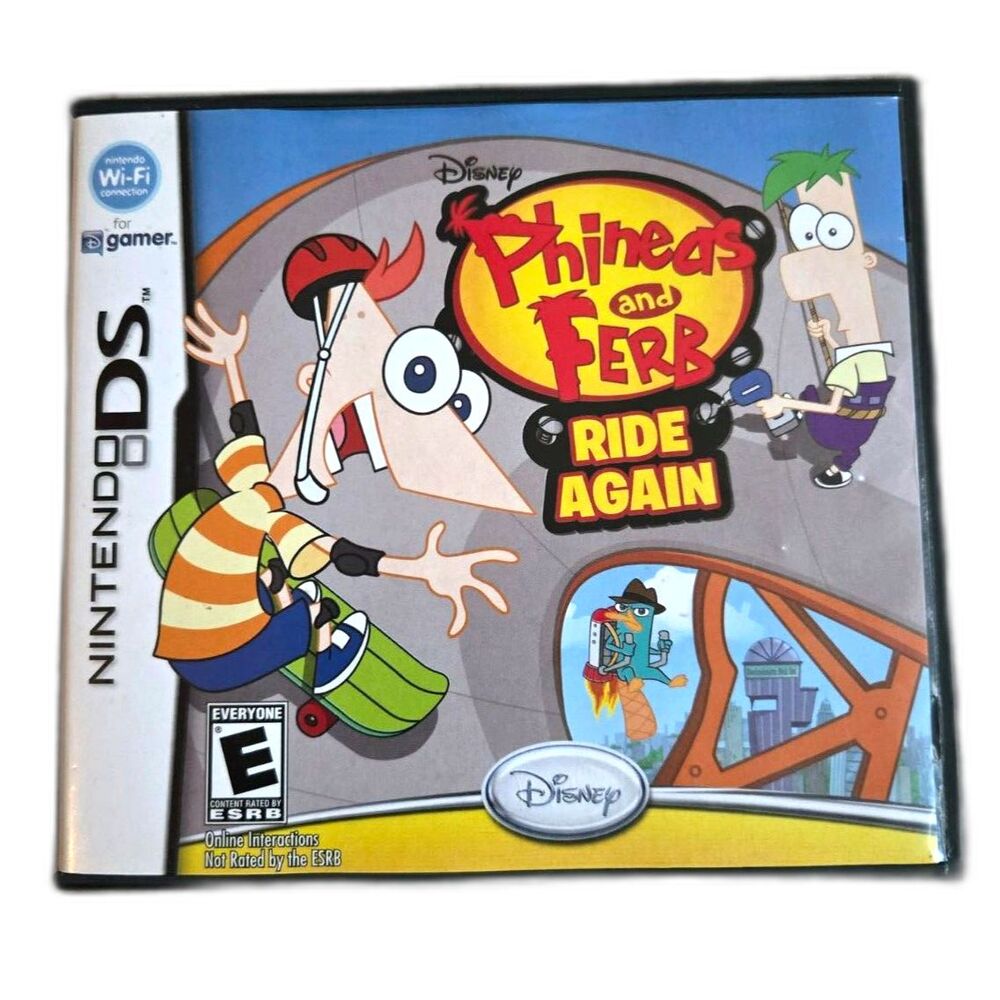 Phineas and Ferb: Ride Again Nintendo DS 3DS (CIB w/ Manual & Poster) Tested